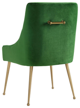 Beatrix Green Velvet Side Chair - Green