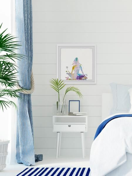 "Floral Meditation II" Framed Painting Print, 24"x24"