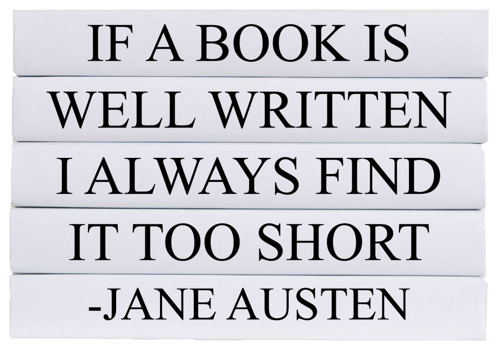 Too Short Quote Book Stack, S/5