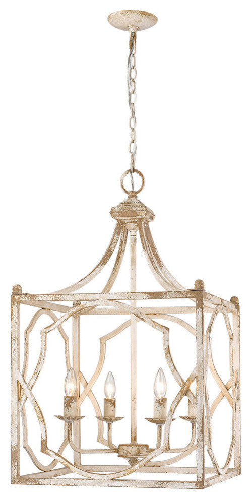 Laurent 4-Light Pendant, Antique Ivory