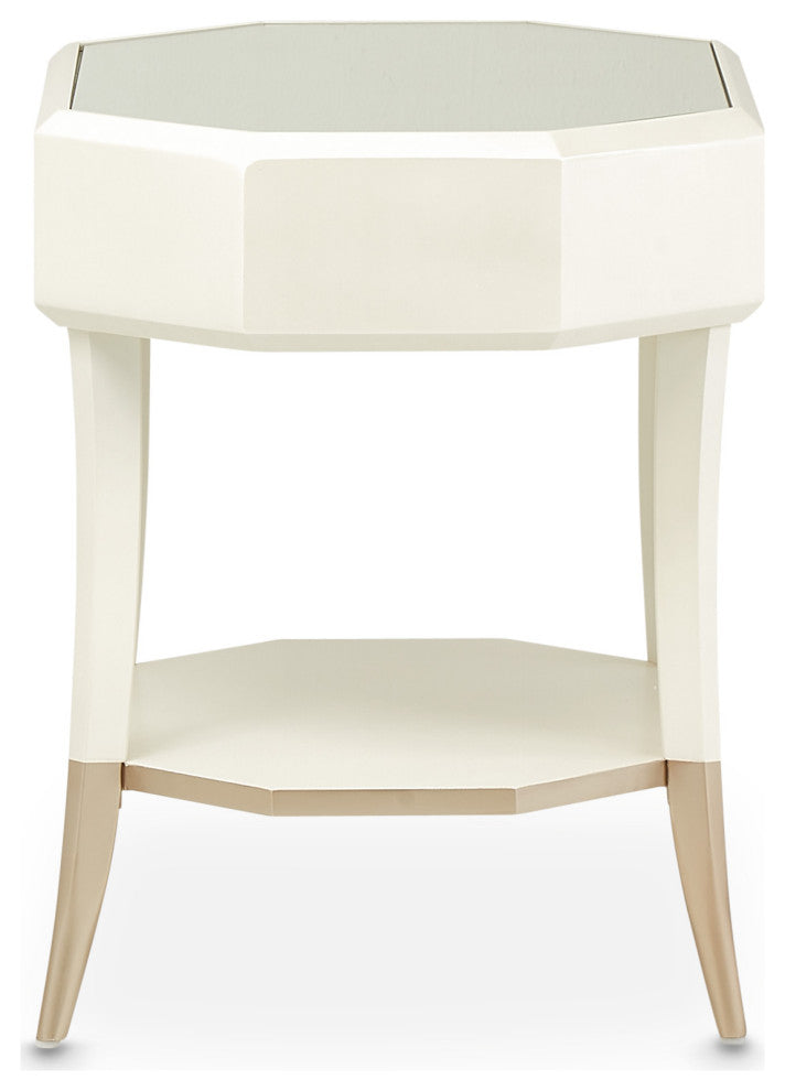 La Rachelle Octagonal End Table - Medium Champagne