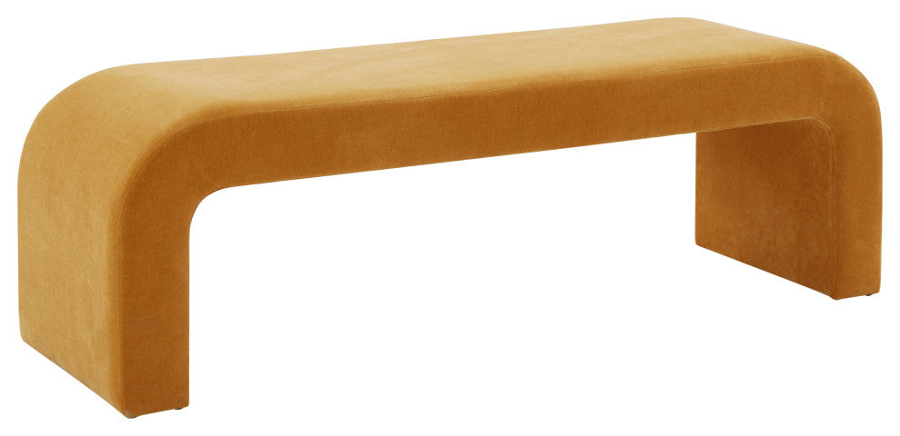 Safavieh Couture Caralynn Boucle Bench, Butterscotch