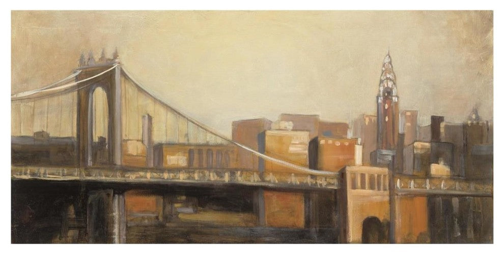"NYC Dawn" Digital Paper Print by Julia Purinton, 62"x32"