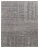 Weave & Wander Rheed Wool Rug, Silver Gray/Ivory, 5ft-6in x 8ft-6in Rug