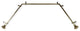 Maurice 13/16" Bay Window Curtain Rod, Antique Brass