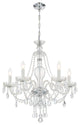 Crystorama CAN-A1305-CH-CL-SAQ, 5-Light Chandelier, Polished Chrome