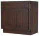 Vanity Art Vanity Base Cabinet, No Top, 33", Brown