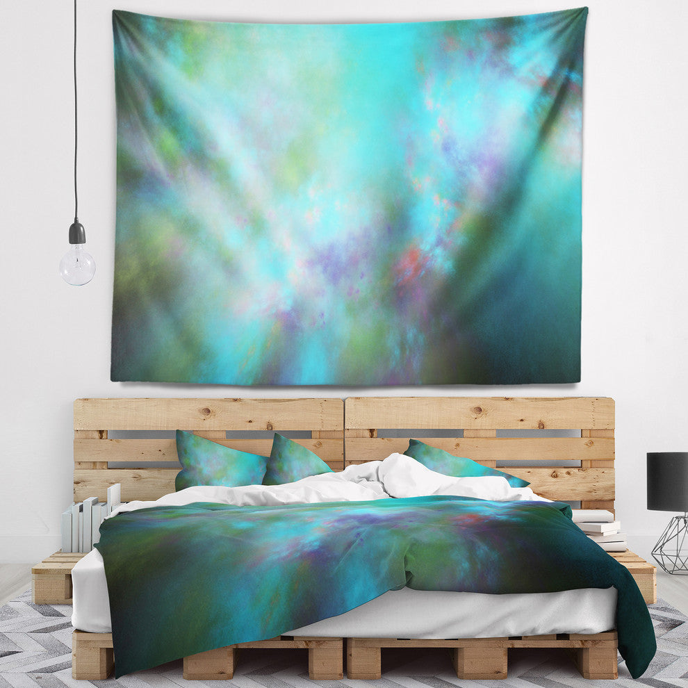 Perfect Blue Starry Sky Abstract Wall Tapestry, 92"x78"
