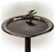 27" Tall Outdoor Antique Style Bronze Birdbath Bowl with Bird Figurine