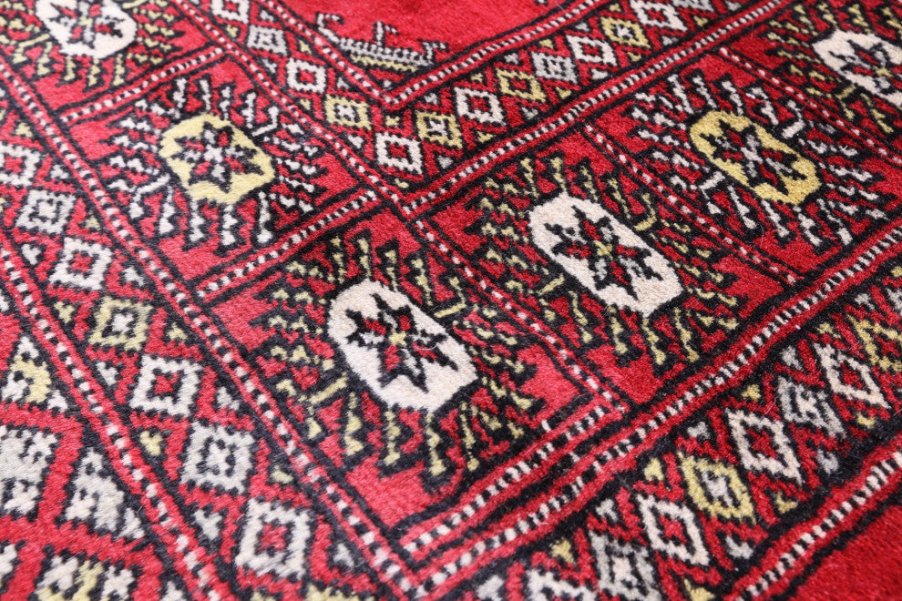 Signed Silky Bokhara Handmade Rug 4' 1" X 6' 2" - Q13766