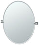 Elevate 32" Frameless Oval Mirror, Matte Black