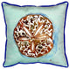 Sand Dollar - Teal Extra Large Zippered Pillow 22x22