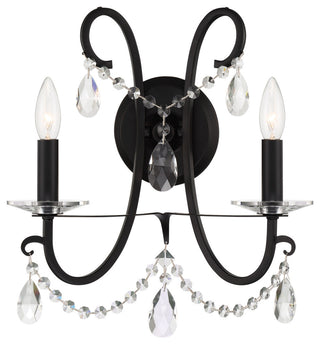 Crystorama Lighting Group 6822-CL-MWP Othello 2 Light 16" Tall - Matte Black