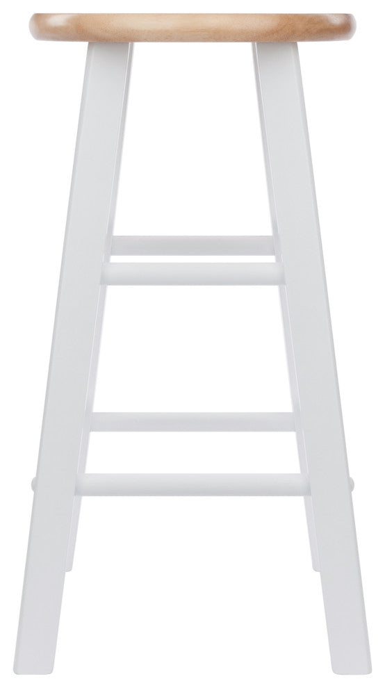 Element Counter Stools, 2-Piece Set, Natural and White