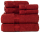 100% Cotton Hotel 6 Piece Towel Set by Lavish Home, Burgundy