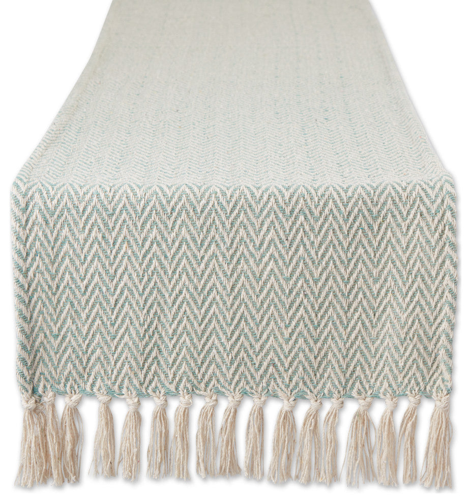 Jadeite  Chevron Handloom Table Runner 15x72