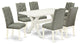 X026El207-7, 7-Piece Set, 6 Chairs and Table Hardwood Frame