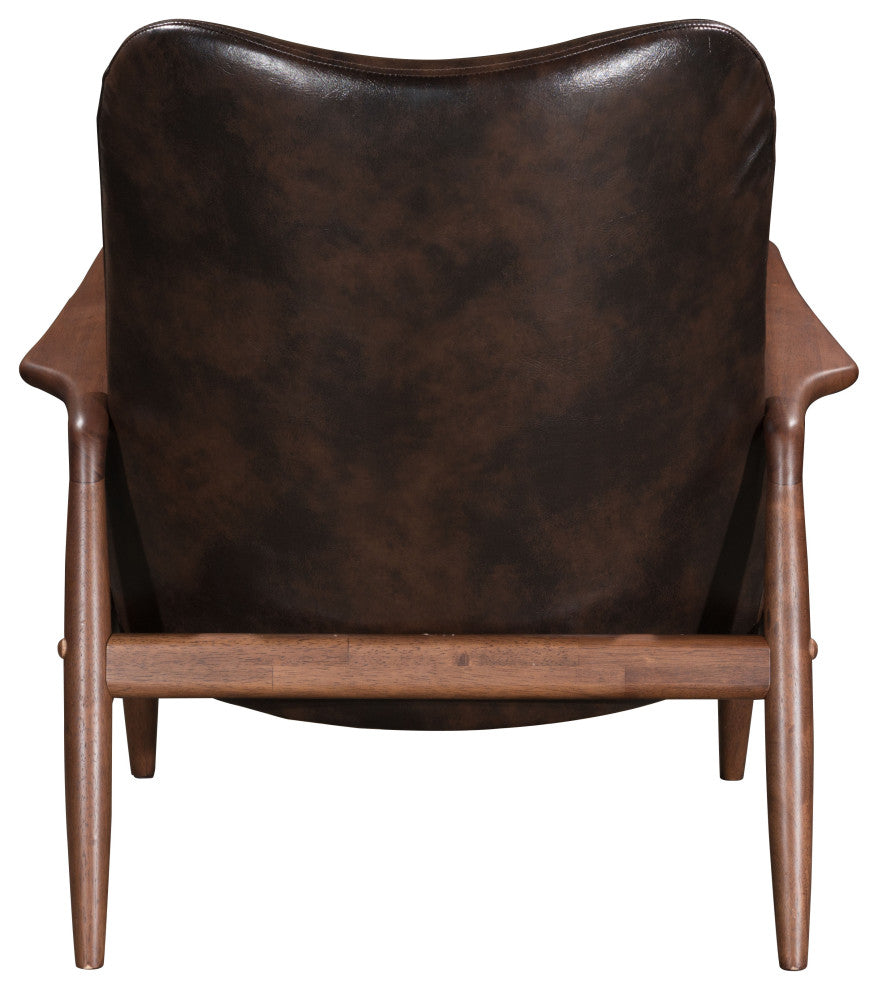 Bully Lounge Chair and Ottoman Brown