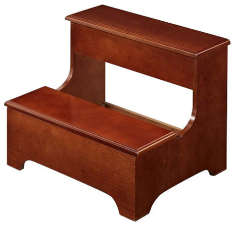 Foot Stools Traditional Wood Step Stool, Bench With Lower Lift Top Storage