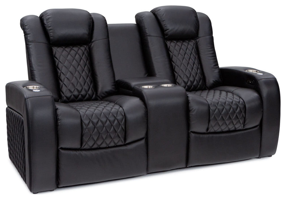 Seatcraft Aeris Home Theater Seating, Black, Loveseat