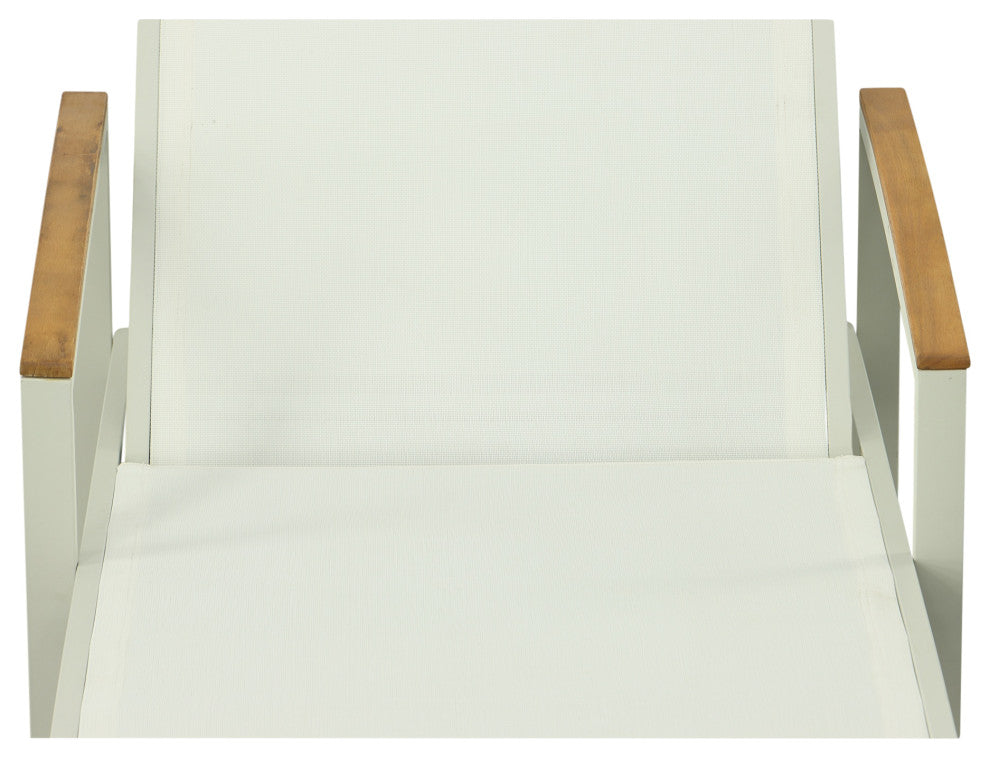 Braylee Reclining Chaise Lounge, Natural White