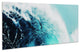 "Blue Wave" Abstract Wall Art Frameless Free Floating Tempered Glass Print