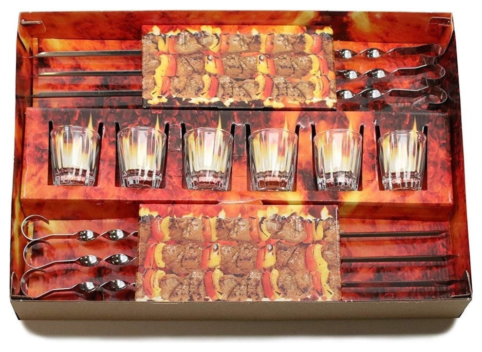 Shashlik 6-pc Stainless Steel Skewers Set