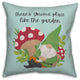 Gnome Garden Mushroom Blue 2 16x16 Spun Poly Pillow