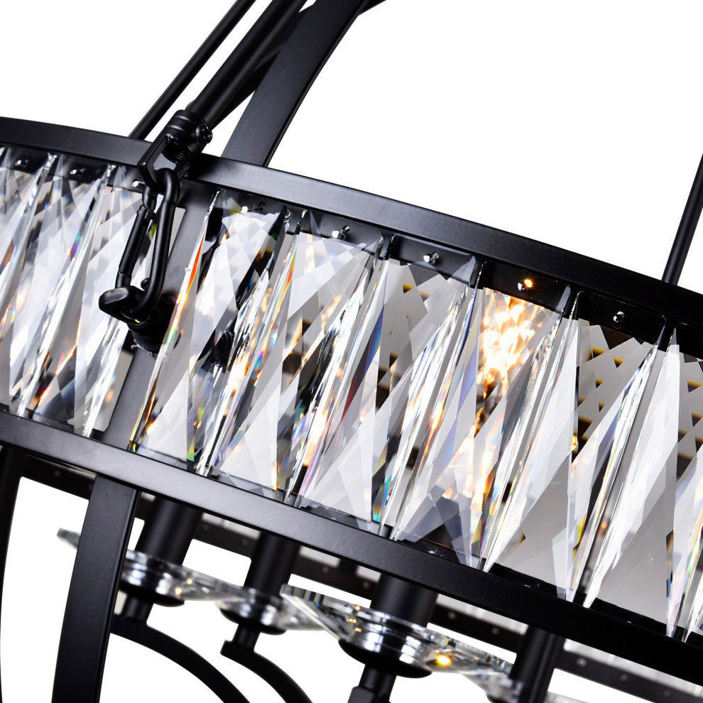 Arkansas 6 Light Chandelier With Black Finish