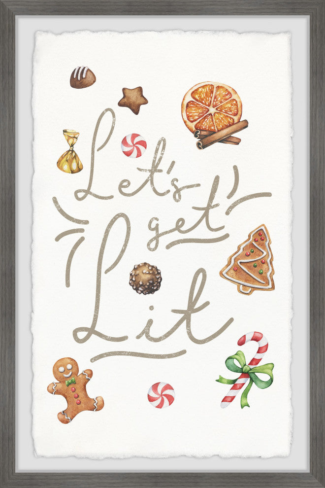 "Get Lit" Framed Painting Print, 16x24