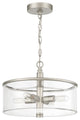 Hailie Convertible Semi Flush 4  Light  Satin Nickel