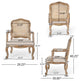 Biorn French Country Wood and Cane 7-Piece Expandable Dining Set, Beige/Natural