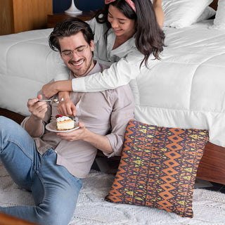 Plutus Multi-Color Parade Abstract Luxury Throw Pillow, 26"x26"