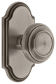Arc Plate Passage, Circulaire Knob, Antique Pewter, 811267