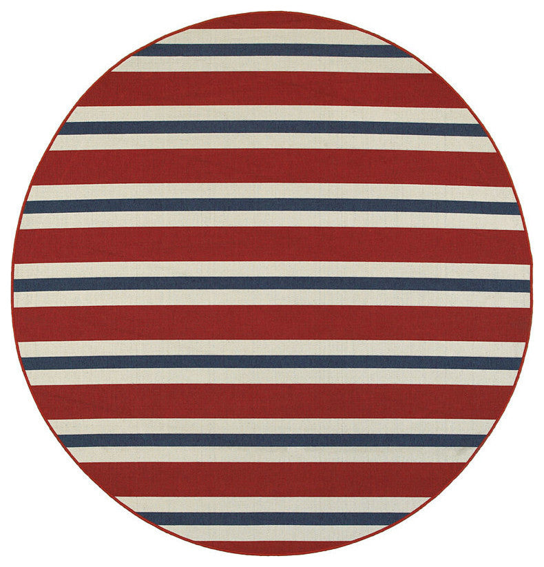 Meridian 5701R, Red/Blue, 6'7"x9'6"