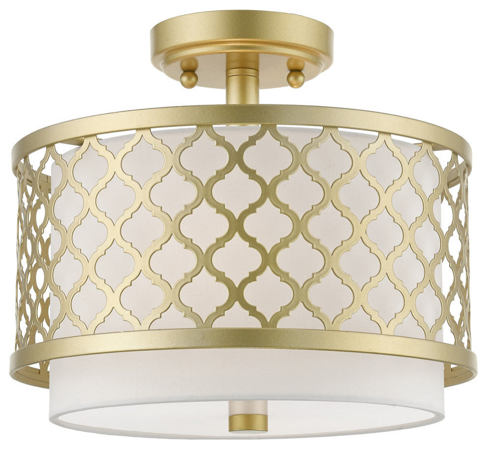 Arabesque 2 Light Soft Gold Small Semi-Flush