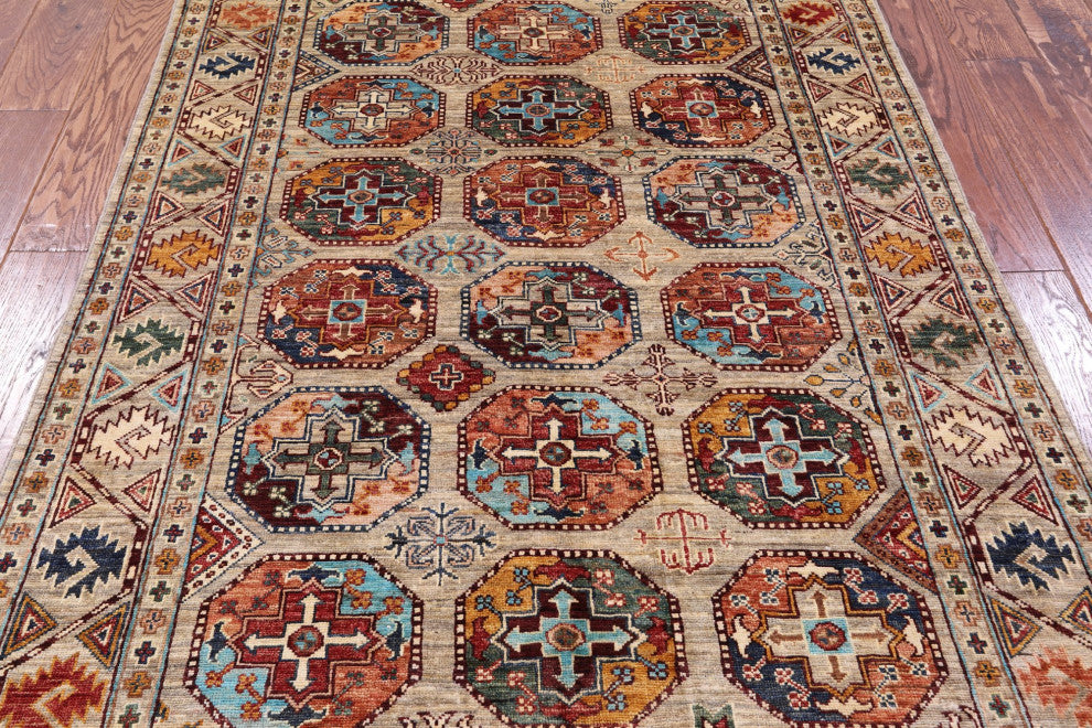 3' 11" X 6' 1" Bokhara Handmade Wool Rug - Q12476
