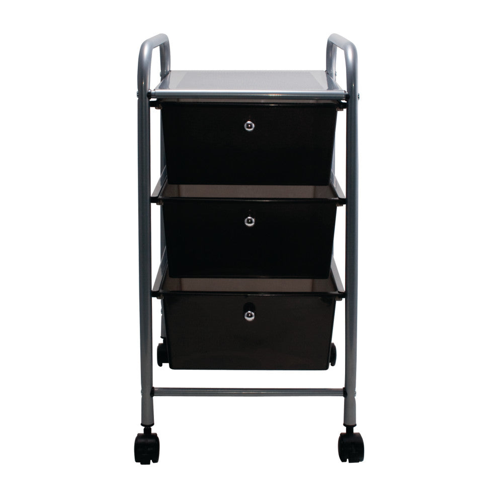 3 Drawer Organizer, Smoke-colored Drawers