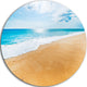 Serene Beach And Sun Daylight, Beach Disc Metal Wall Art, 23"