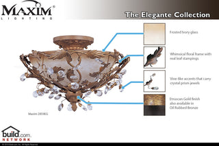 Maxim 2859 Elegante 16"W 3 Light Ceiling Light - Oil Rubbed Bronze / Frosted