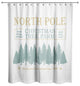 North Pole Christmas Tree Shower Curtain, 71"x74"