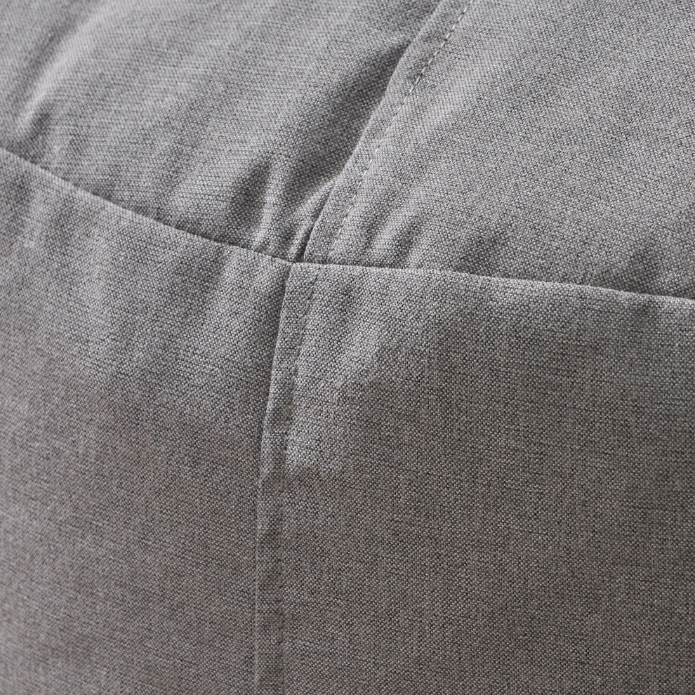 Crystal Cay Outdoor Water Resistant 2' Ottoman Pouf, Charcoal