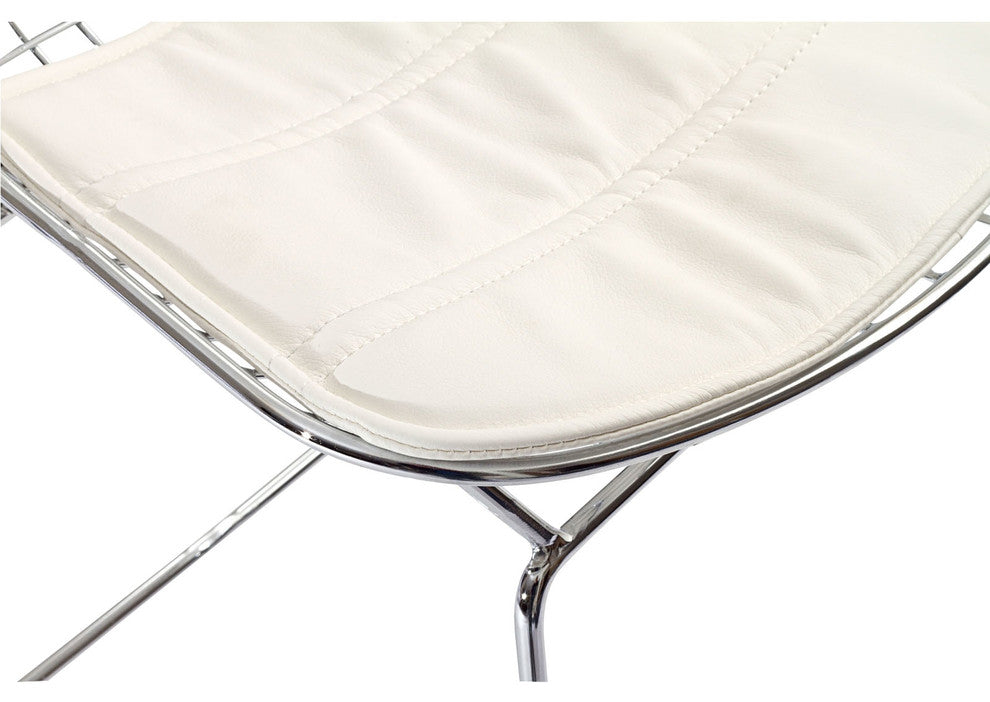 Modern Contemporary Dining Kitchen Bar Stool White