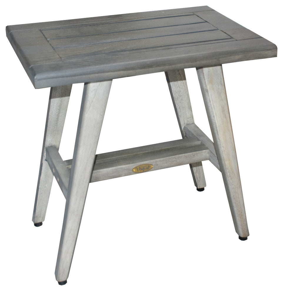 CoastalVogue MidCentury 18" Wide ShowerBench GR501, Gray