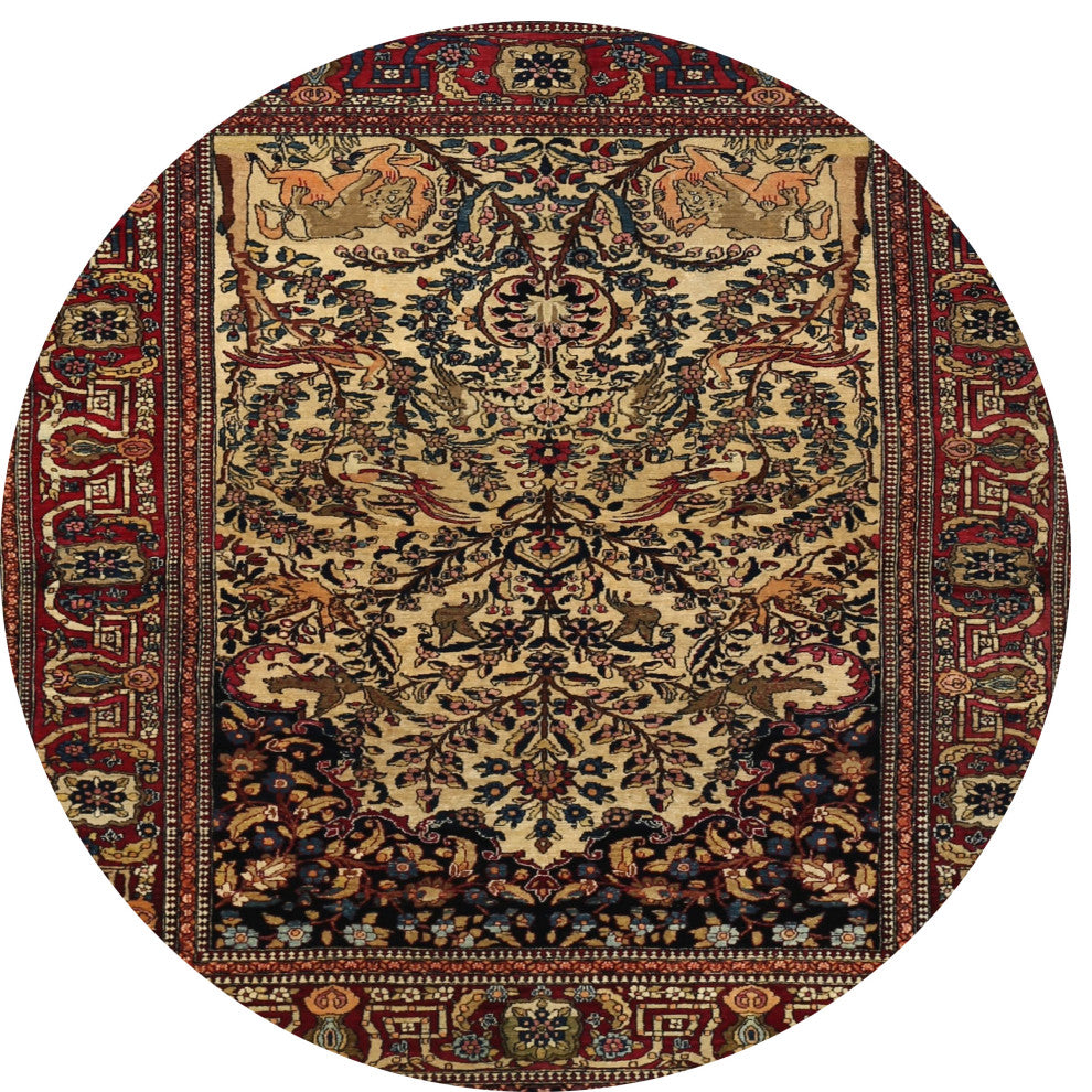 Ahgly Company Indoor Round Traditional Area Rugs, 3' Round