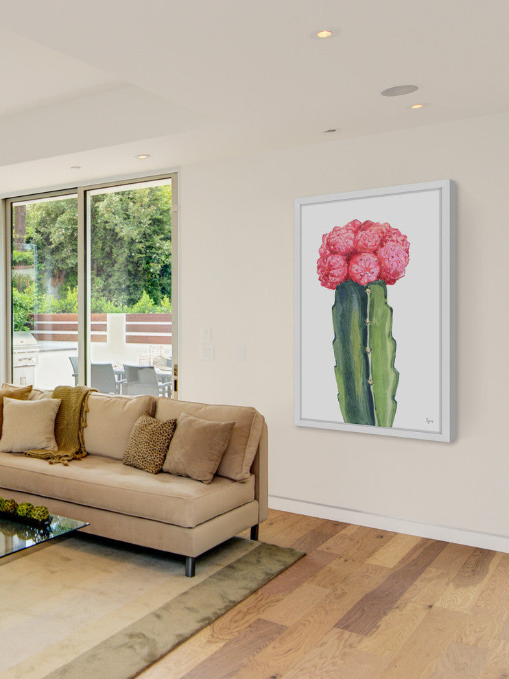 "Royal Crowned Cactus" Framed Painting Print, 24"x36"