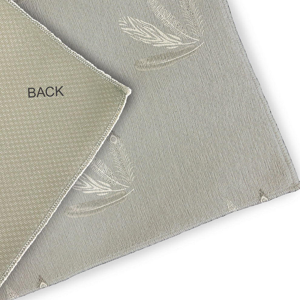 5' x 7' Feather Pattern Spring Chenille Indoor/Outdoor Rug