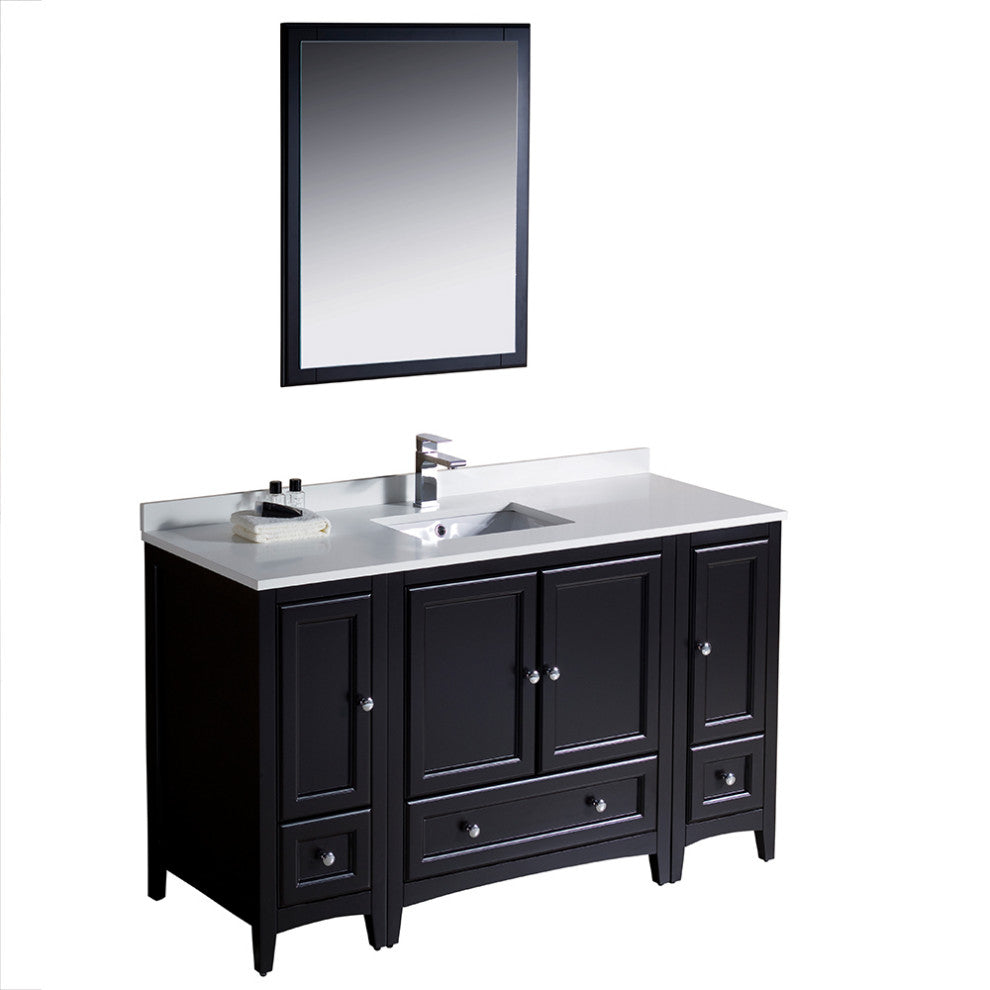 Fresca Oxford 54" Espresso Traditional Bathroom Vanity