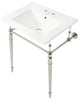 Fauceture KVPB24187W4PN 24" Console Sink, Legs, 4", 3 Hole