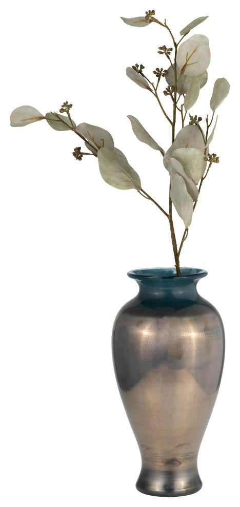 Glass, 12"H Olpe Vase, Teal